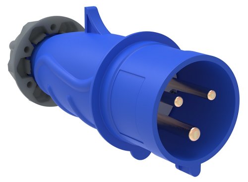 Вилка кабельная переносная IEK Magnum ССИ-013 16А 2Р+PE 230В IР44 синий картинка 